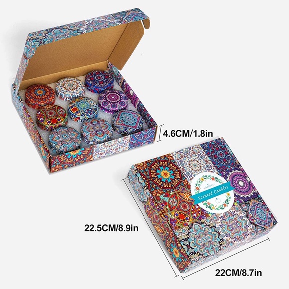 Aromatherapy Scented Soy Wax Candles Portable Travel Jar Gift Set 9-Pack - Picture 7 of 7